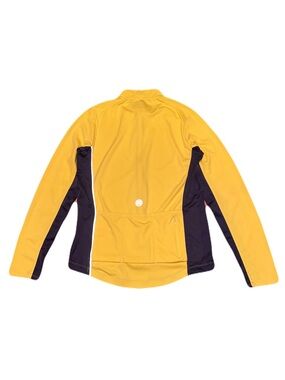 Novara Full-Zip Long Sleeve Cycling Jersey in High Visibility Yellow, Large